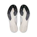 Women's On Cloudspike XC track shoes with black and white design, featuring lightweight construction and durable outsole.