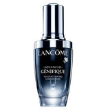 Lancome Advanced Genifique Youth Activating Concentrate bottle with dropper, showcasing sleek packaging and product details.