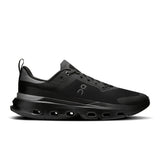 Men's On Cloudpulse Next training shoes in sleek black with blue accents, designed for comfort and performance during workouts.