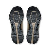 Women's On Cloudrock Low Waterproof hiking shoes with black and gray design, durable outdoor footwear for hiking adventures.