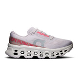 Women's On Cloudmonster 3 road running shoes with a sleek design and supportive cushioning, ideal for high-performance running.