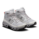 Women's On Cloudrock Mid Waterproof hiking shoes with rugged sole and supportive ankle design, ideal for outdoor trail adventures.