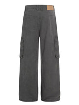 Men's vintage washed cargo pants by Trendsi, featuring multiple pockets, relaxed fit, and rugged denim style.