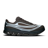 Men's On Cloudflow 5 AD active life running shoes with breathable mesh and responsive cushioning, black and white design.