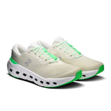 Men's On Cloudrunner 3 road running shoes in black with white accents, featuring lightweight design and cushioned soles for comfort.