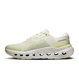Women's On Cloudrunner 3 road running shoes with lightweight design and breathable mesh upper, in gray and white.