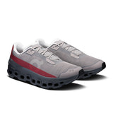 Men's On Cloudmonster Void active life sneakers with black and gray design, featuring cloud cushioning and athletic style.