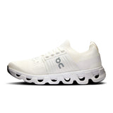 Men's On Cloudswift 4 road running shoes in black with blue accents, featuring a sleek design and cushioned sole.