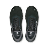 Men's On Cloudmonster 1 active life sneakers in black and white with cushioned soles, designed for comfort and performance.