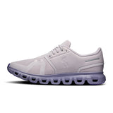 On Cloud 6 women's active life shoes in gray with lightweight design and cushioned soles, ideal for running and training.