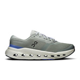 Men's On Cloudrunner 3 road running shoes in black and gray, featuring lightweight design and cushioned sole for comfort.