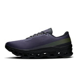 Men's On Cloudmonster 1 active life sneaker with grey and black design, featuring cloud-inspired cushioning and breathable mesh upper.