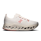 Men's On Cloudsurfer Max road running shoes in gray with black accents, featuring cushioned soles and breathable mesh uppers.