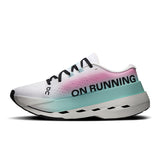 Women's On Cloudboom Max road running shoes with breathable mesh upper and cushioned sole, designed for high-performance running.