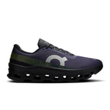 Men's On Cloudmonster 1 active life running shoes with black and white design, featuring cloud cushioning and breathable mesh upper.