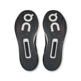 On THE ROGER Clubhouse Pro 2 men's tennis shoes in black and white with breathable mesh and durable rubber sole.
