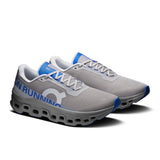 Men's On Cloudmonster 1 active life running shoes with black and gray design, featuring cushioned soles and breathable mesh upper.