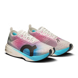 Women's On Cloudboom Strike road running shoes with sleek design, mesh upper, and cushioned sole for comfort and performance.