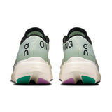 On Cloudboom Volt women's road running shoes in limited edition Iceberg and Sakura colorway, featuring lightweight design and cushioning.