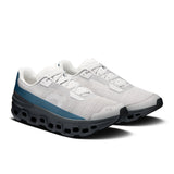 Men's On Cloudmonster Void active life sneakers with black and white design, featuring cloud cushioning and sporty style.