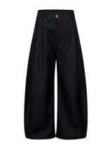 Men's high-waisted wide-leg pleated casual pants from Trendsi, featuring a relaxed fit and comfortable fabric.