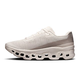 On Cloudmonster Void women's limited edition Pearl and Desert active lifestyle sneakers with cloud cushioning design.
