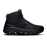Women's On Cloudrock Mid Waterproof hiking boots with rugged design and waterproof material for outdoor adventures.