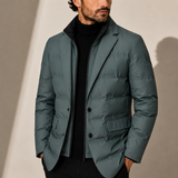Men's lightweight quilted puffer jacket by Zexov, shown in a stylish design with a front zipper and quilted pattern.