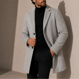 Men’s Zexov overcoat in classic tailored smart casual style, shown in a sleek, structured design perfect for versatile wear.