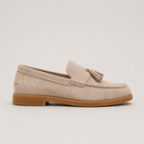 Men’s Zexov suede tassel loafers with slip-on moccasin style, featuring tassel details and a comfortable, stylish design