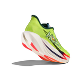 Hoka Cielo X1 3.0 running shoes in neon yuzu and thyme colorway, featuring lightweight design and breathable mesh uppers.