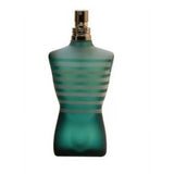 Jean Paul Gaultier Le Male men's cologne bottle with distinctive masculine design and branding, 4.2 oz size.