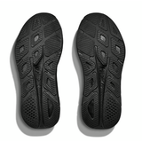 Kids' Hoka Rincon 4 shoes in black with double sole design, lightweight running shoes for youth.