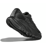Kids' Hoka Rincon 4 running shoes in black, showing the right shoe with cushioning and lightweight design for young athletes.