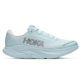 Kids' Hoka Rincon 4 shoes in shimmering blue, lightweight running shoes designed for comfort and support.