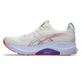 Men's ASICS GEL-Kayano 32 Tokyo stability trainers in cream and Edo purple with supportive design and cushioned soles.