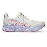 Men's ASICS GEL-Kayano 32 Tokyo stability trainers in cream and Edo Purple with supportive design and breathable mesh.