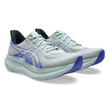 Men's ASICS GlideRide Max 2 neutral daily trainers in Cold Moss and Cobalt Burst with breathable mesh and supportive sole.