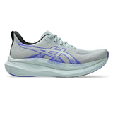 Men's ASICS GlideRide Max 2 neutral daily trainers in Cold Moss and Cobalt Burst with breathable mesh upper and cushioned sole.