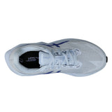 Men's ASICS Novablast 6 Wide neutral daily trainers in solid Air Prussian Blue with a breathable mesh upper and cushioned sole.