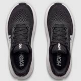 Women's Hoka Arahi 9 running shoes in black and white with double top design, featuring B-width for comfortable fit.