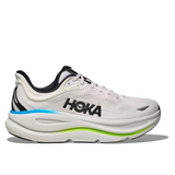 Men's Hoka Bondi 9 wide running shoes in frost black with a supportive sole and breathable mesh upper.