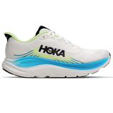 Men's Hoka Clifton 11 running shoes in frost black with extra-wide (4E) fit, featuring a breathable mesh upper and cushioned sole.