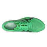 Unisex ASICS Magic Speed 5 tempo trainers in vibrant green and grey, designed for running and athletic performance.