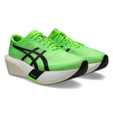 Unisex ASICS Metaspeed Edge Tokyo road racing shoes in green and black with lightweight, breathable design and racing sole.