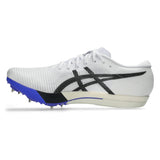 Unisex ASICS Metaspeed LD 2 track and field running shoes in white and cobalt burst with lightweight design