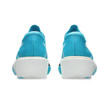 Unisex ASICS Metaspeed Sky Tokyo road racing shoes in white with blue accents, designed for speed and performance.