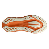 Unisex ASICS Novablast 5 Tokyo neutral daily trainers in sun peach and white with breathable mesh upper and cushioned sole.
