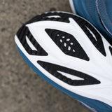 Unisex ASICS Superblast 2 tempo trainers in white with winter sea blue accents, lightweight athletic shoe for running and training.