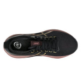 Women's ASICS GEL-Kayano 32 stability trainers in black and dark currant with supportive design and cushioned sole.